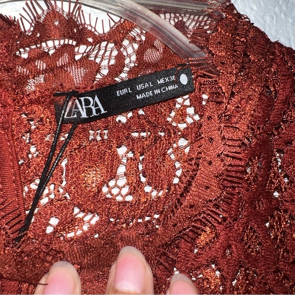 NWT Zara sheer lace top - Picture 3 of 5